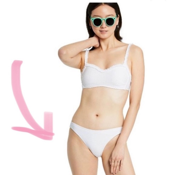 NWT Stoney Clover Lane x Target white textured bikini bottom vp. - Picture 3 of 8